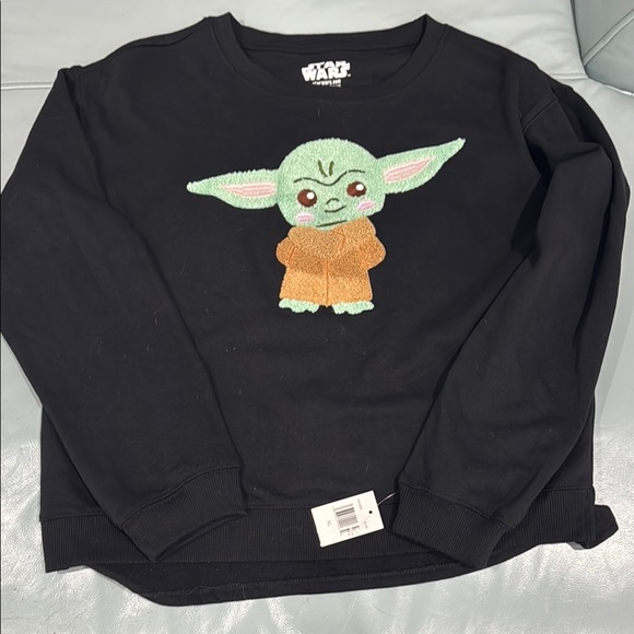 Star Wars Kids Black Sweatshirt with Yoda Design - Picture 1 of 5